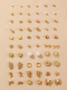 30 对时尚百搭小众新颖的青少年花朵、叶子和多种耳环适合作为礼物送给朋友 - 查看 1