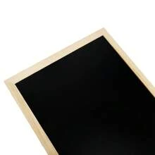 Black Chalkboard With Natural Unfinished Wood Frame, Size 19 X 13 In, 1 Pc, Unisex Character