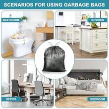 Small Trash Bags Bathroom 4 Gallon Trash Bags Drawstring TearFree Trash Bags Unscented 60 Count
