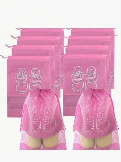 Schuhaufbewahrungstasche mit Seil, Reiseaufaufsbewahrung mit sicherem Kordelzug, tragbare wasserdichte Schuhverpackungstasche, multifunktionale Aufbewahrungstüte, Schuhorganizer, wasserdichter Strandbeutel für Herren und Damen, Aufbewahrung und Organisationsbedarf für Zuhause, unverzichtbares Reiseutensil für den Schulanfang