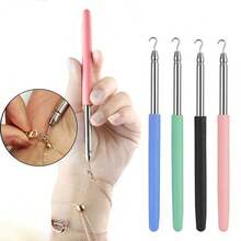 1pc Stainless Steel Bracelet Clasp Assist Tool, Jewelry Accessory Tool, Bracelet Clasp Helper, Portable Bracelet Tool, Jewelry And Hook Equipment, Bracelet Connector Tool, Adjustable Bracelet Clasp - Easy To Use Jewelry Accessory Tool, Essential For Women Travelers, Travel Accessories, Beach Vacation, Summer Holiday, School Supplies