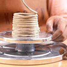 1件陶瓷陶艺旋转工具，双面铝合金陶土雕塑平台