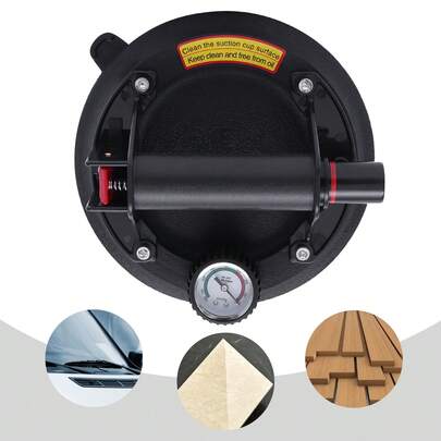 Vacuum Glass Lifter 8 Inch Vacuum Suction Cup Suction With Suitcase, 396.83lbs Pads Heavy Duty Tile Glass Granite Lifting Tool Sucker Pads Glazing Suckers For Glass, Window, Granite, Tiles Lifting