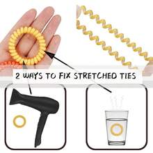 M32Pcs Spiral Hair TiesNo Crease Coil Hair Ties Phone Cord Hair Elastics Coils Candy Colors Spiral Bracelets Ponytail Holders Hair Accories For Women Girls5001 - 什錦顏色 - 查看 7