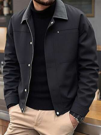 2025新款男士冬季夹克，露营圣诞新品男士撞色夹克外套