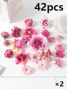 21/42 chiếc Gói vật liệu hoa giả màu xanh lá cây Bộ vật liệu hoa nhân tạo Phụ kiện thủ công tự làm Phụ kiện tóc cổ điển Đồ đội đầu cô dâu Trang trí nhà ngày lễ - màu xanh lá - Xem 18