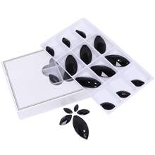 Handmade Double-Hole Teardrop Shaped High-Quality Glass Rhinestones Cabochons, Multi-Sizes & Colors For DIY Clothing, Home Decor, Jewelry Making - Multicolor - View 6