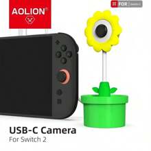 AOLION For Switch 2专用摄像头 NS2代游戏机高清画质通话游戏摄像头 Switch2向日葵摄像头周边配件 - 彩色 - 查看 2