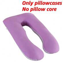 Funda de Almohada para Embarazadas Funda de Almohada de Maternidad Cubierta de Algodón Puro Multifuncional en Forma de U para Mujeres Embarazadas - Azul - Ver 9