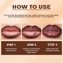 Lip Liner And Gloss Set, Dark Brown Plumping Lip Liner Lip Pencil Moisturizing Lightweight Lip Gloss Lip Combo, High Shine Glossy Lip Tint Lip Stain Makeup Long Lasting Lip Care For Women - 06 深棕色 - 查看 5