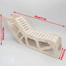 1pc Wooden Hamster, Gerbil, Golden Hamster Toy House, Hideout Tunnel, Climbing Game House, Suitable For Small Animal Villa Stairs - Multicolor - View 13