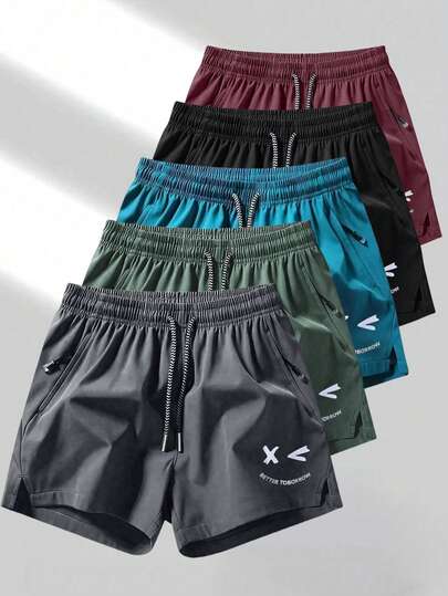 1 件装男士跑步短裤，速干休闲透气短裤，适合夏季户外运动