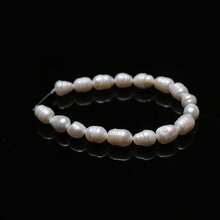 1 String Natural Freshwater Pearl Beads, Rice Shape, Loose Beads For Jewelry Making DIY Fashion Bracelet Necklace Accessories (Approx. 18cm Length, AAA Gray Approx. 36cm Length)