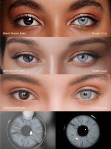 Lalens 1 Pair Of Colored Contact Lenses Norko Brown Coloured Contact Lens To Enlarge Your Eyes Soft Graduation Holiday Summer Fall Autumn Wholesale Of Color Contacts For Eye Beauty Makeup Cosmetic Small Pupil Color Contacts Lens Travel Outdoors School Campus 14.2mm 14.5mm Yearly Use Fashion Grey Lenses New Arrival With Free Lens Case Halloween Costume Cosplay - Yearly Disposable - View 5