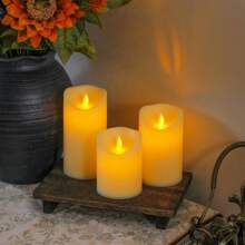 1 Peça Luz de Vela Sem Chama Cintilante a LED (Baterias Não Inclusas), Decoração de Vela de Cera Artificial com Brilho Quente, Adequada para Natal, Halloween, Dia dos Namorados, Casamento, Aniversário, Decoração de Quarto, Alimentada por Bateria