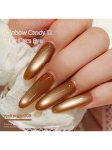 XEIJAYI XEJAYI 1pc 15ml Rainbow Candy Cat Eye Gel Nail Polish,UV LED Soaking Nail Gel, Semi-Permanent, DIY Salon Quality Nail Art Gel For Spring And Summer - 紅色 - 查看 3