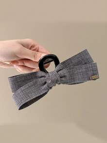 1个女士韩版时尚牛仔蝴蝶结发夹，13厘米，高端发爪发饰，适合日常使用、送礼、旅行、送给女性的礼物、美发用品、圣诞礼物 - 彩色 - 查看 10