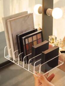 2pcs/1pc Eyeshadow Palette Organizer, Cosmetic Storage Box, Makeup Holder Display Stand, Suitable For Vanity, Bathroom Counter, Cabinet, Photography Props,Organizers,Drawer Divider,Organisation,Perfume