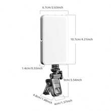 TOKQI Luce selfie ricaricabile RGB - Dimmeraggio multi-livello RGB e luminosità regolabile, 120 LED con molletta anteriori/posteriori per riempire video, conferenze, vlog, illuminazione per il trucco - compatibile con smartphone, tablet, laptop, fotocamere