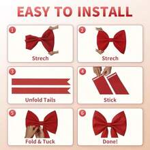 Mixifox Pink Big Bows Decorations, 25 Inchs For Party Decorations Wedding Coquette Decorations Wall Decor Baby Shower Christmas Tree Bows