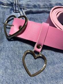 Women's PLUS SIZE Heart Belt With SILVER Pendant - Màu Hồng baby - Xem 4