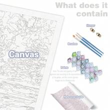 1 pieza Kit de pintura por números para adultos Pintura decorativa de barco con números Manualidades para regalo DIY Decoración del hogar 40x50cm/16x20 pulgadas sin marco