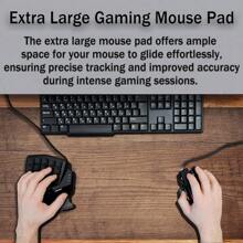 Floral Pattern Office Desk Pad Jumbo Mouse Pad Gaming Mousepad With Non - Slip Rubber Base Waterproof And Stitched Edges For Game And Office