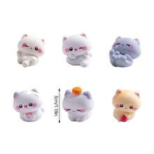 6件套卡通猫汽车仪表盘/中控台装饰配件 - 彩色 - 查看 4