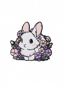 可爱兔子珐琅胸针时尚装饰胸针饰品翻领包包徽章首饰礼物2025新款 - 彩色 - 查看 6