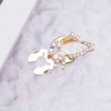 2 件套女士衬衫和连衣裙套装，配有水钻和人造珍珠花卉纽扣、无缝铜纽扣礼物 - 彩色 - 查看 14