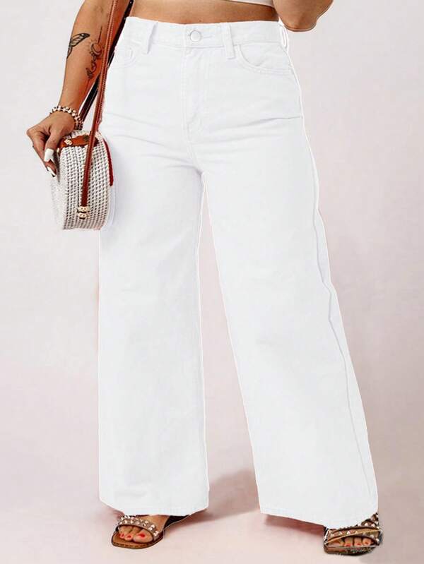 Pantalones anchos de talla grande para mujer, adecuados para el otoño y el invierno, para uso diario y vuelta al colegio