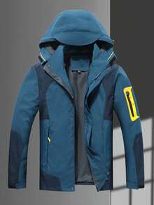 Men New Spring Autumn Windproof And Rainproof Basic Jacket, Waterproof Outerwear Mountaineering Outdoor Jackets