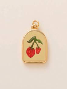 1pc Fashionable And Exquisite INS Cute And Simple Flower Strawberry Bow DIY Pendant, Plated With 18K Gold, Not Easy To Oxidize, Suitable For Wives And Mothers To Freely Match. - Multicolor - View 15