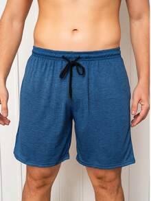 Men's Dry Fit Shorts/Bermuda Shorts, Lightweight Fabric, Cool Mesh, Thin, Polyester And Elastane Blend, With Side Pocket, Drawstring Waistband, Elastic, For Gym, Training, Running, Night Sleeping, Sportive - 綠色 - 查看 5
