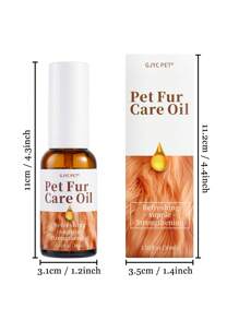 GJYC PET Pet Fur Care Oil - Detangles, Reduces Shedding - Adds Shine With Collagen & Natural Oils - Leave-In Conditioner For Dogs & Cats - 1.01 Fl. Oz