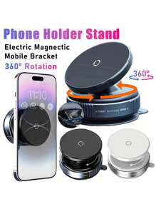 Base rotante a 360 gradi, supporto per telefono auto con ventosa a vuoto e magnete, compatibile con e Android, regalo per compleanni, famiglia e amici, accessori auto