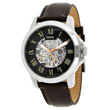 Fossil Fossil Men's Automatic Mechanical Leather Three-Hand Watch Stainless Steel Case/Scratch Resistant Glass Mirror ME3111/ME3100/ME3101/ME3102