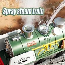 1件儿童仿真复古蒸汽烟雾火车喷水玩具小火车儿童声光全向 - 彩色 - 查看 4