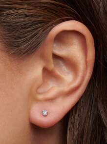 1 pieza Pendientes de acero inoxidable con forma de corazón y luna de 20G para mujeres para decoración diaria, pendientes de rosca de oro y plata, pendientes de cartílago, hélix y trágus