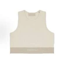 Essentials Sport Tank 'Wheat' Women's Slim Fit Tank Top, Breathable Ribbed Fabric + American Casual Style, A Must-Have For Yoga And Urban Adventures. - Kem - Xem 1