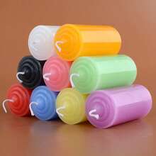 1 Pieza de Velas, Diámetro 3.5 Cm, 7 Cm de Largo, 8 Horas de Duración, Varios Colores de Vela: Blanco, Rojo, Negro, Decoraciones Navideñas, Corte de Energía, Iluminación, Sin Olor, Larga Duración de Quemado. Halloween, Espeluznante, Otoño, Festival, Invierno Festivo, Decoración de Habitación, Regalos