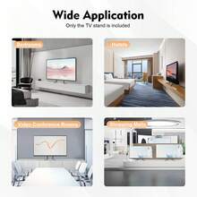 Black Universal TV Stands,For LCD LED 32-75 Inch TV Table Legs Feet,Height Adjustable - Black - View 7