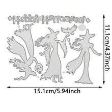 AHLGCAFT 金属切割模具，魔法巫师切割模具 DIY 纸卡工艺，用于切割薄片，贺卡工艺装饰，压花，家庭项目制作工具，碳钢模具 - 銀色 - 查看 13