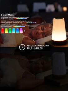 1PC Nightlight Cylindrical Remote Touch Tap Light, LED, Soft Glow, Rechargeable, Adjustable, Energy-Saving, Portable, Durable, Stylish, Indoor, Multi-Scene, Easy-Use, Warm.