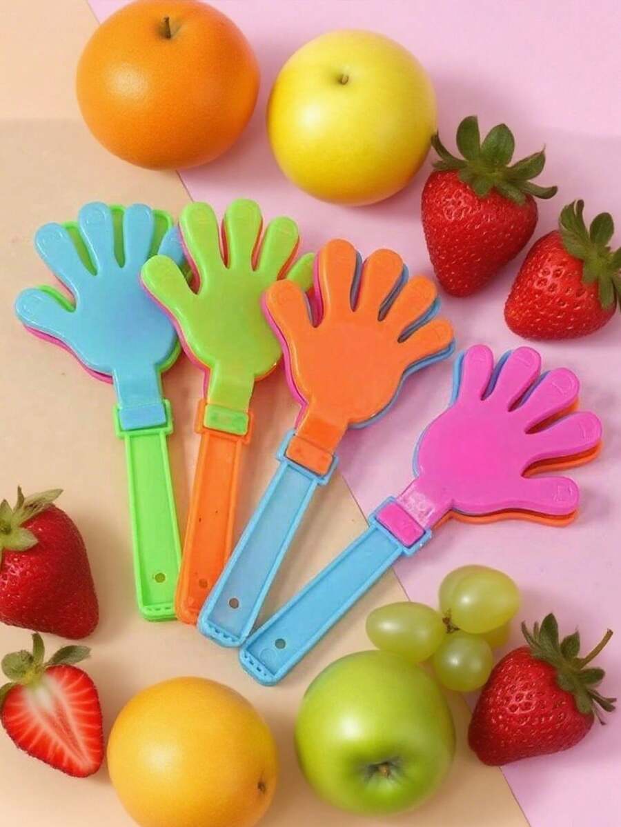 10/20 件迷你拍板，非常适合节日、生日派对礼物和用品，适合圣诞派对圣诞礼物新年礼物圣诞吊袜带礼物节日狂欢，塑料派对拍板快乐制造者派对为您带来狂欢和欢乐 - 彩色 - 查看 1