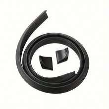 1 件易于安装的碳纤维外观汽车后扰流翼，无需钻孔，软橡胶汽车装饰条，增强后车外观，汽车翼装饰条