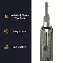 NetHong Stainless Steel SS001 PRO Key Decoder Perfect Match For Key Picking Hook Tool - Silver - View 4