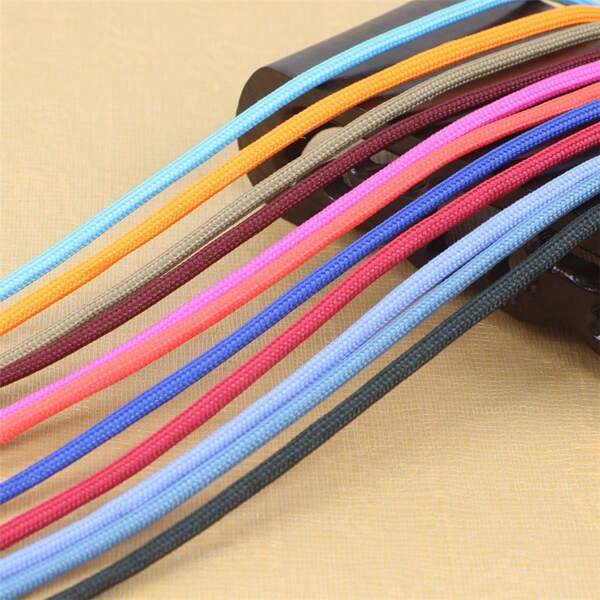 5yards 4mm Paracord Parachute Cord Lanyard Tent Rope Guyline Mil Spec Type For Hiking Camping