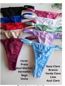 Kit Of 10 Adjustable String Panties With Lace - Comfort And Style - 彩色 - 查看 4