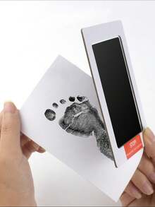 Poduszka z tuszem bez spłukiwania do odcisków dłoni i stópek dzieci, niebrudząca poduszka z tuszem do pamiątkowych pocztówek dla noworodków - Wielokolorowe - Zobacz 3